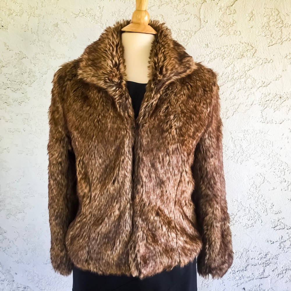 Brown Warm Faux Fur Jacket